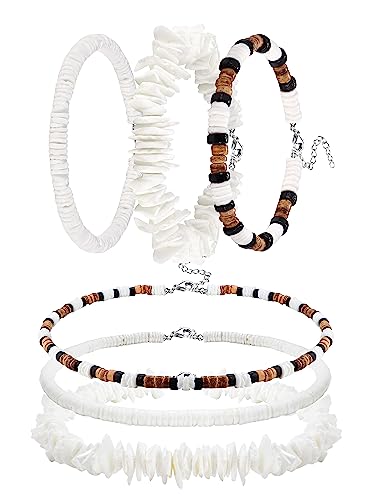 Handmade White Puka Shell Necklace Set for Summer – The Puka Shell