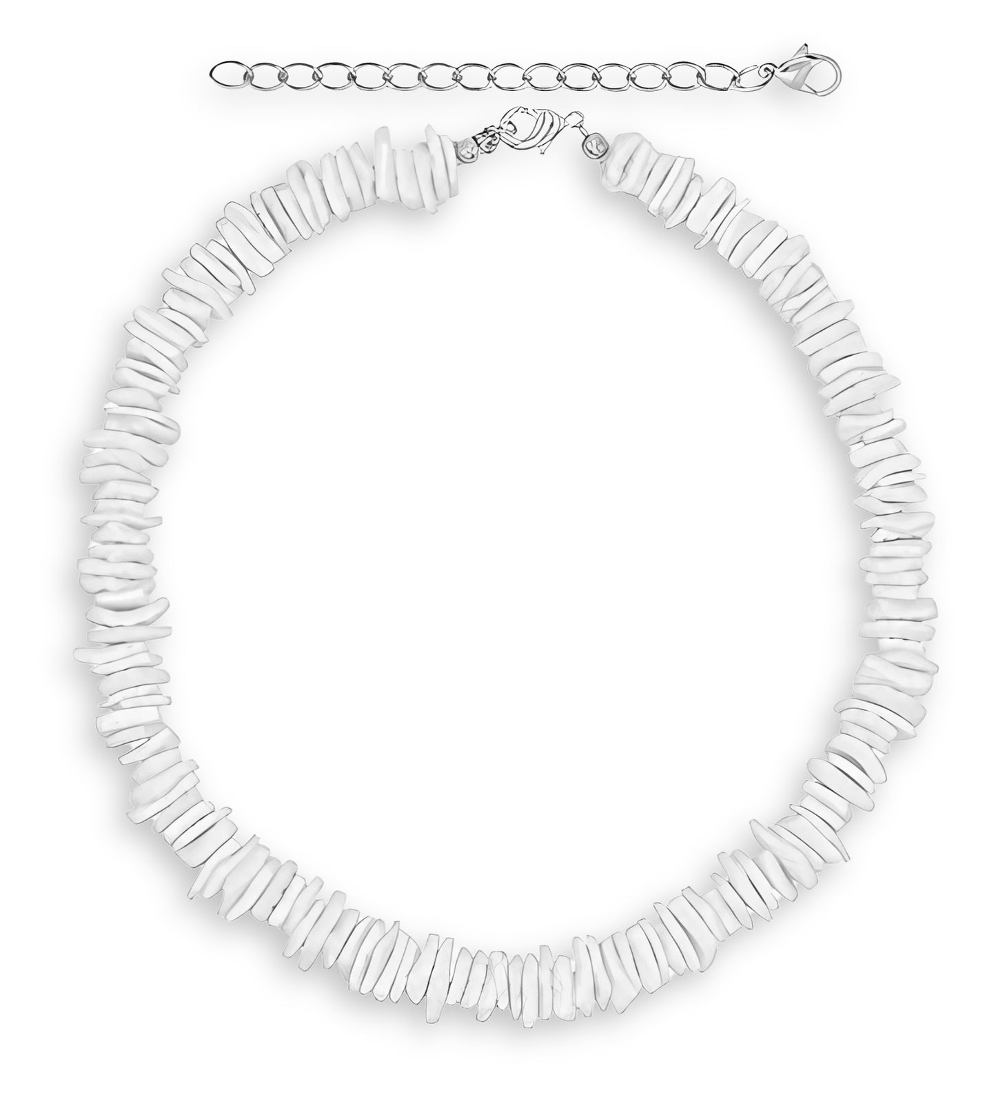 Real White Hand-Made Puka Shell Necklace