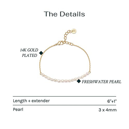 Freshwater Pearl Bracelet (Rose Gold Plated)