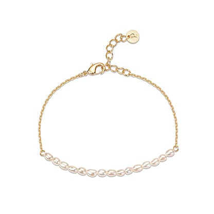 Freshwater Pearl Bracelet (Yellow Gold Plated)