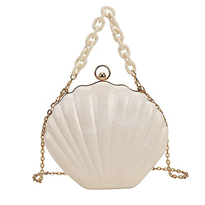 Seashell Mermaid Chain Strap Clutch Handbag