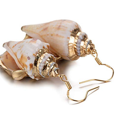Casual Seashell Conch Drop Dangle Earrings