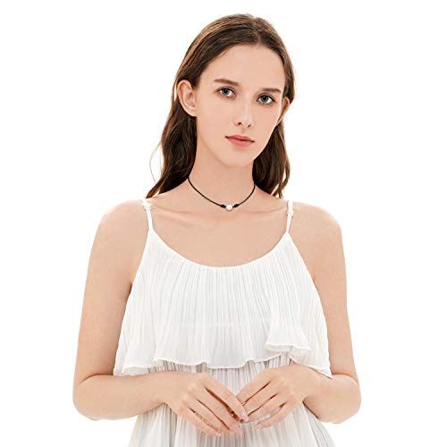 3-Piece Seashell Jewelry Set: Natural Pearl Choker, Adjustable Puka Shell Necklace, and Cowrie Shell Bracelet