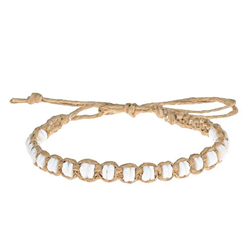 Puka Shells Beads on Hemp Anklet Bracelet