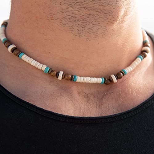 Surfer Necklace with natural Coconut Beads