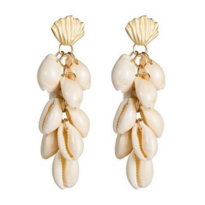 Pearl Shell Pendant Earrings