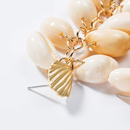 Pearl Shell Pendant Earrings