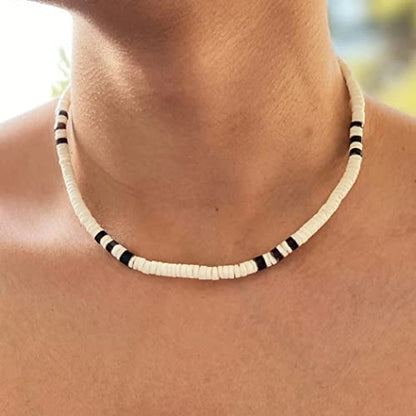 Handcrafted Puka Shell Necklace for Women and Men - 18 Inches