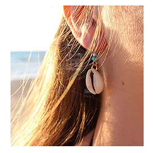 Cowrie Shell Boho Style Turquoise  Earrings