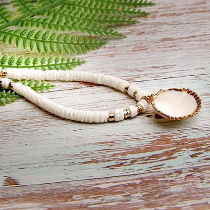 Boho Hippie Summer Cowrie Shell Seashell Necklace