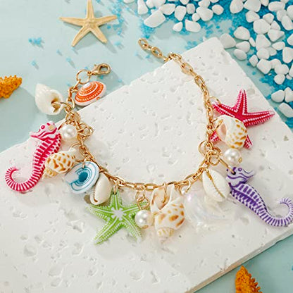 Conch Statement Chunky Mermaid Costume Jewelry Beach Bracelet