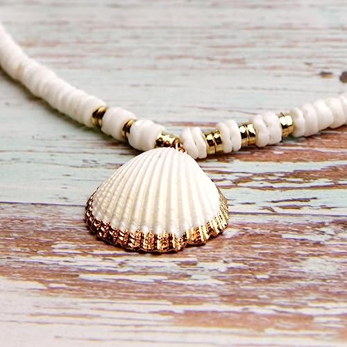Boho Hippie Summer Cowrie Shell Seashell Necklace